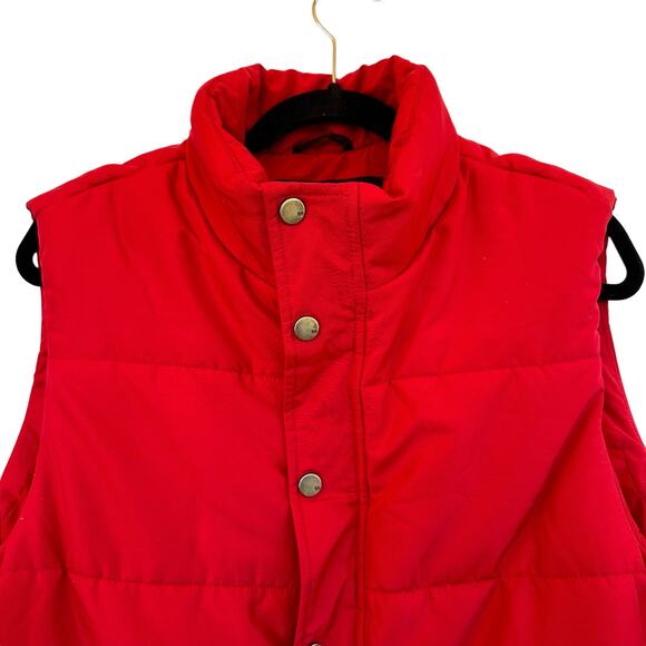 Mens Utility Quilted Vest Large Red Outdoor Workwear Layering Warm Functional - Picture 3 of 12